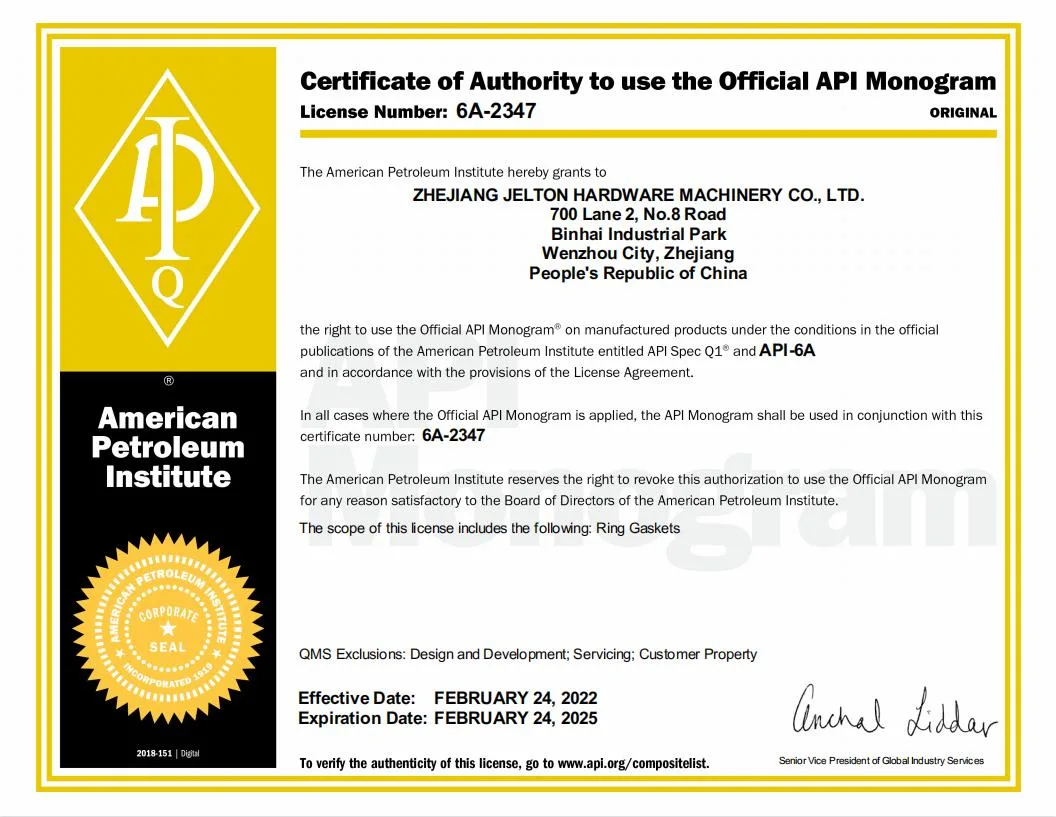 ASME B16.20 and API 6A Rx Ring Joint Gasket